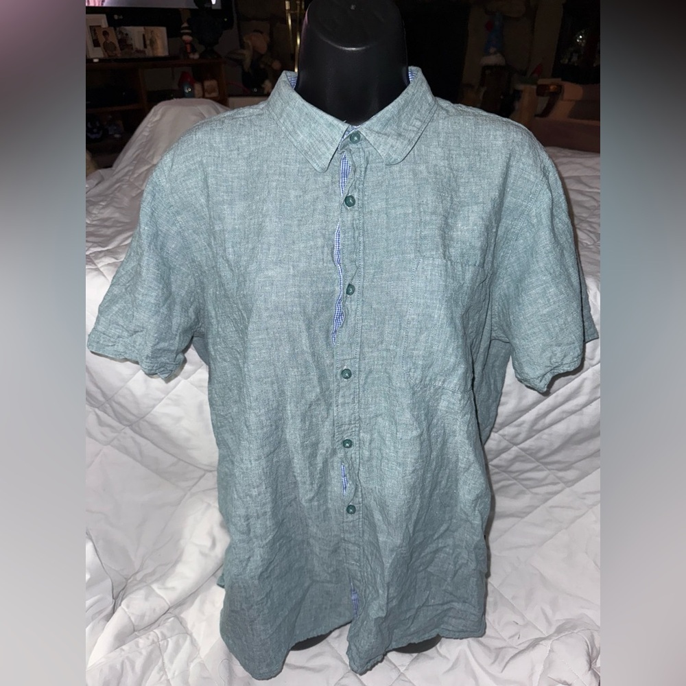 Harvé Bénard Linen Blend Button Up